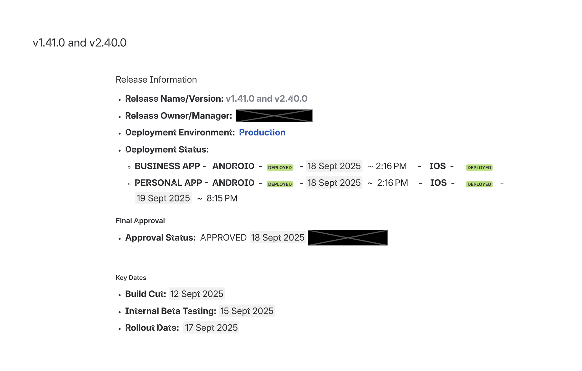 Featured Release note (1.41.0) and (2.40.0) - September 2025